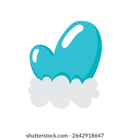 Blue winter glove icon. Vector illustration