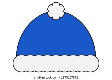 Blue winter hat.