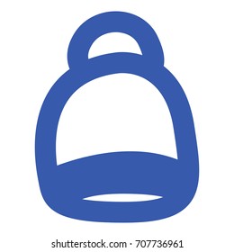 Blue winter hat icon on a white background, Vector illustration