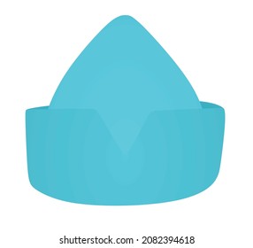 Blue winter hat. vector illustration
