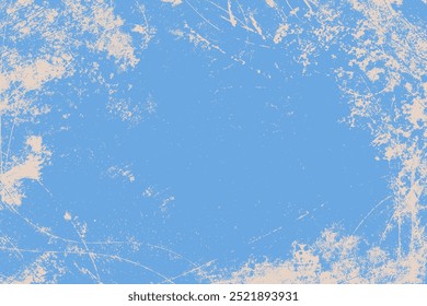 Blaue Schlittschuh-Schlittschuh-Grunge-Textur. Abstrakter Hintergrund in der kalten Jahreszeit mit abgerissener, eisiger Oberfläche. Abstrakter Hintergrund. Alte, rauchige Textur