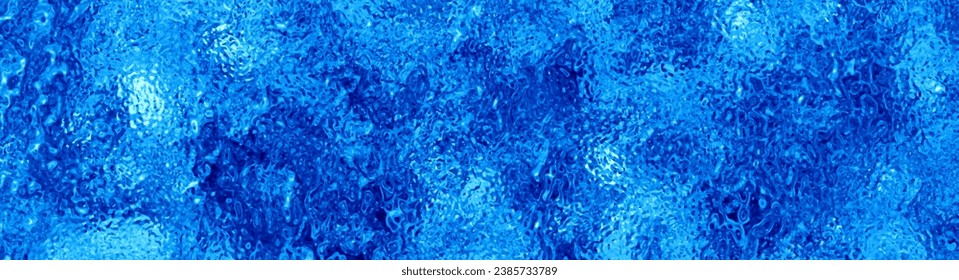 Blue winter ice vector background. Christmas illustration. Blue frozen glass texture. Cold. Snow. Template for design. Stained glass window. Grunge surface. Holiday backdrop.