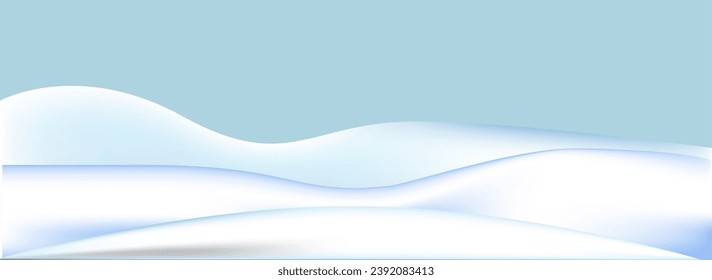 Blue winter landscape Fashionable template for Christmas, New Year. Vector illustration.