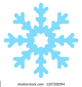Copo de nieve azul de invierno para su diseño. Ilustración vectorial.