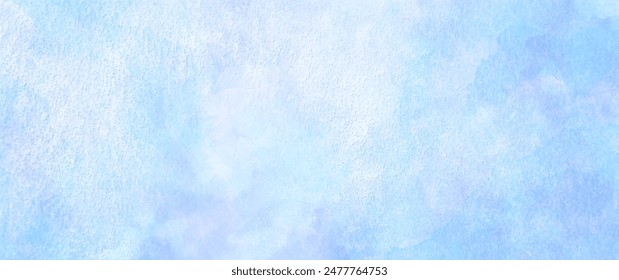 Blue winter texture art vector background for cover design, poster, cover, banner, flyer, cards. Ice. Cold. Frozen water. Hand-drawn brush strokes. Christmas abstract illustration for background.