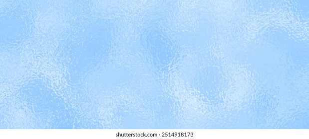 Blue winter vector art background with frozen glass and ice texture for cover design, cards, flyer, poster, banner. Hand drawn Christmas illustration. Merry Christmas! Snow.