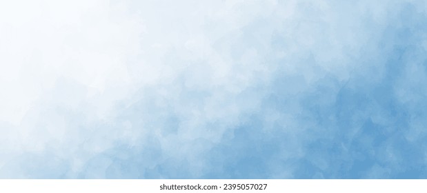 Blue winter vector watercolor art background for cover design, cards, flyer, poster, banner. Hand drawn Christmas illustration. Merry Christmas! texture. Frozen glass backdrop. Ice. Snow.