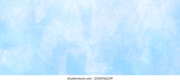 Fondo de Arte vectorial de acuarela de invierno azul. Fondo de textura de papel de acuarela azul claro con pinceladas. Navidades dibujadas a mano ilustración.