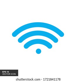 Blue Wireles signal. Icon. Wifi Vector illustration.