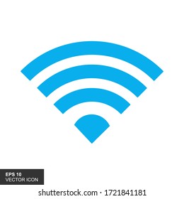 Blue Wireles signal. Icon. Wifi Vector illustration.