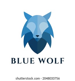 Blue Wolf Head Logo Vector Stock Vector (Royalty Free) 2048033756 ...