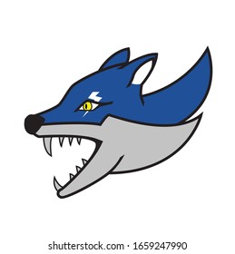 The blue wolf logo opens your mouth.