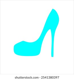 Blue woman shoes computer graphic