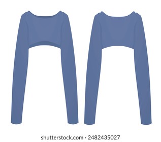 Blue woman sweater. vector illustration