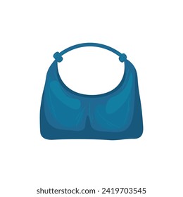 Blaue Frauentasche auf weißem Hintergrund
