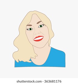Blue women icon