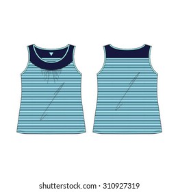 Blue Women Sport Tank