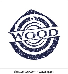 Blue Wood distress grunge stamp
