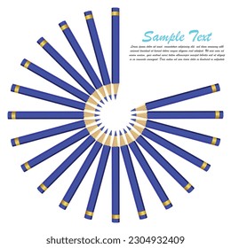 blue 
\wooden color pencils arranged in bulk on a white isolated background arranged in circle, Drawing colors, multicolors