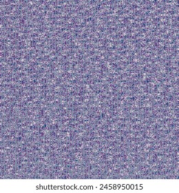 Blue wool or cotton fabric with purple and white flecks. Mottled felt carpet. Slub texture. Abstract vector seamless.