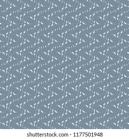 Blue wool fabric with wavy or zigzag stripes obtained from some stitches in white. Blanket texture. Decorative background. Vector illustration.