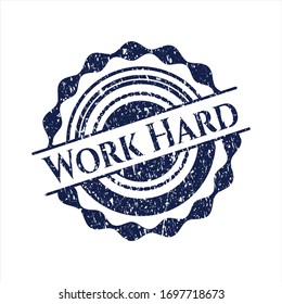 Blue Work Hard rubber texture