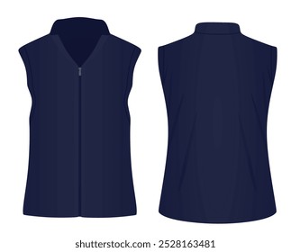 Blue  work vest. vector illustration