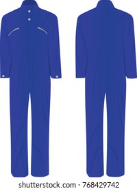Blue working suit. vector illustration