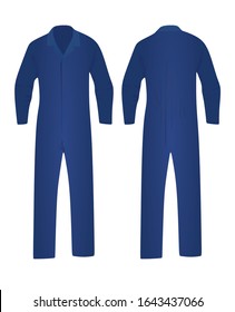 Blue working uniform. vector illustration