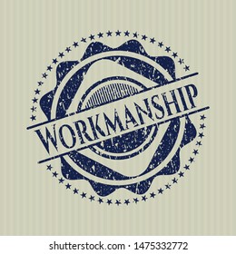 Blue Workmanship distressed rubber texture