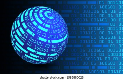 Blue world cyber circuit future technology concept background