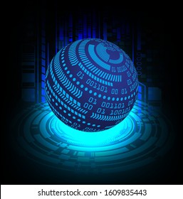 Blue world cyber circuit future technology concept background