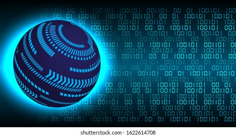 Blue world cyber circuit future technology concept background