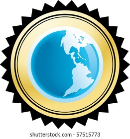 Blue world globe