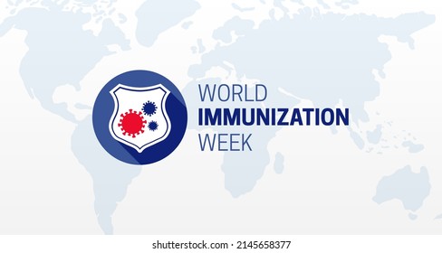 Blue World Immunization Week Illustration Background Design