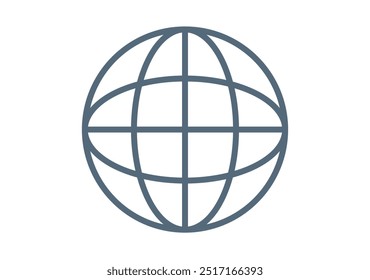 Mundo azul o icono de internet