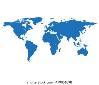 blue world map