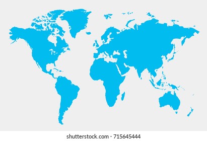 Blue World map.