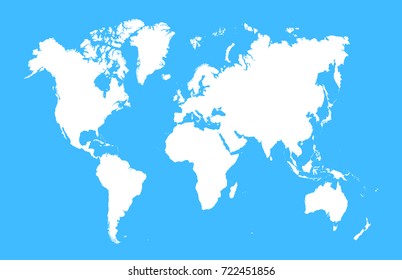 Blue world map