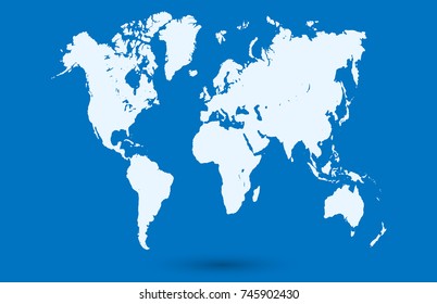 Blue world map