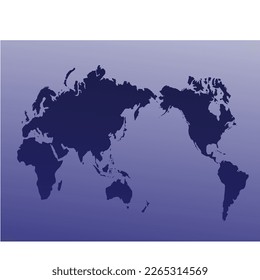 Mapa del mundo azul ilustración de fondo negro abstracto