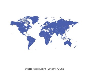 blue world map illustration vector