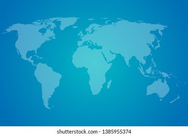 Blue Similar World Map Blank On Stock Vector (Royalty Free) 1074949154 ...