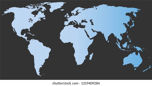 blue world map on dark gray background