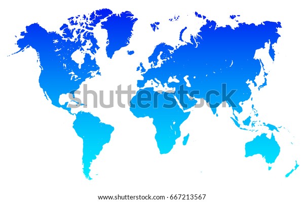 Blue World Map Stock Vector Stock Vector Royalty Free Shutterstock