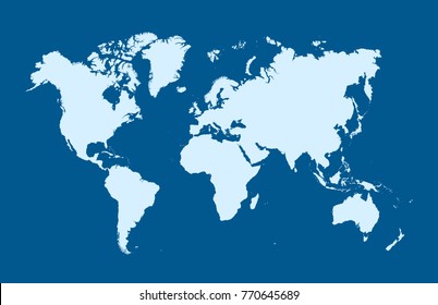 Blue world map vector