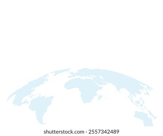 Blue world map vector, isolated on white background. Flat Earth, map template for web site pattern, anual report, inphographics. Globe similar worldmap icon. Travel worldwide, map silhouette backdrop.