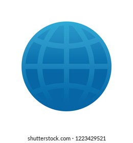 blue world on white background