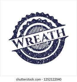 Blue Wreath distressed rubber texture