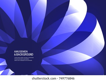 Blue wreath vector background
